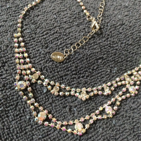 AB Rhinestone Necklace - Picture 2 of 3